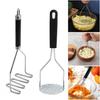 1/2Pcs Potato Masher Set Stainless Steel Potato Press Professional Integrated Honeycomb Design Food-Grade Kitchen Utensil