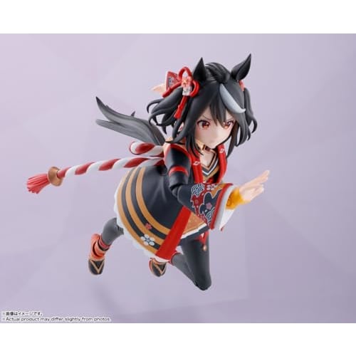 TAMASHII NATIONS S.H.Figuarts Uma Musume Pretty Derby Kitasan Black, примерно 140 мм, окрашенная подвижная фигурка из ПВХ и АБС