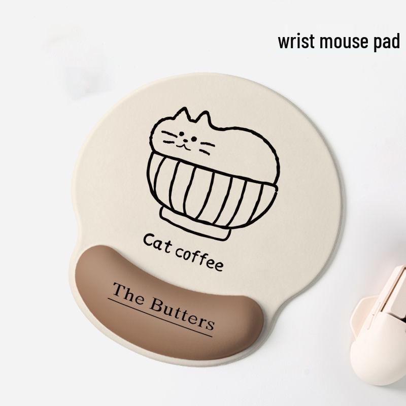 Креативный коврик для мыши с линейным рисунком и подставкой для запястья из пены с памятью