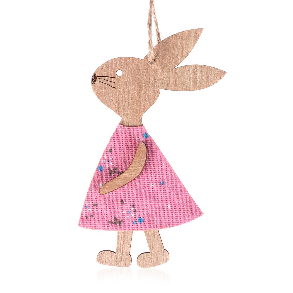 3PCS DIY Party Supplies Home Decorations Easter Ornaments Cute Bunny Easter Rabbit Wood Crafts