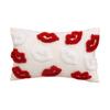 Наволочка на подушку ко Дню святого Валентина, красная плюшевая с рисунком губ, декоративная наволочка для дивана, кровати, дома, для украшения к годовщине