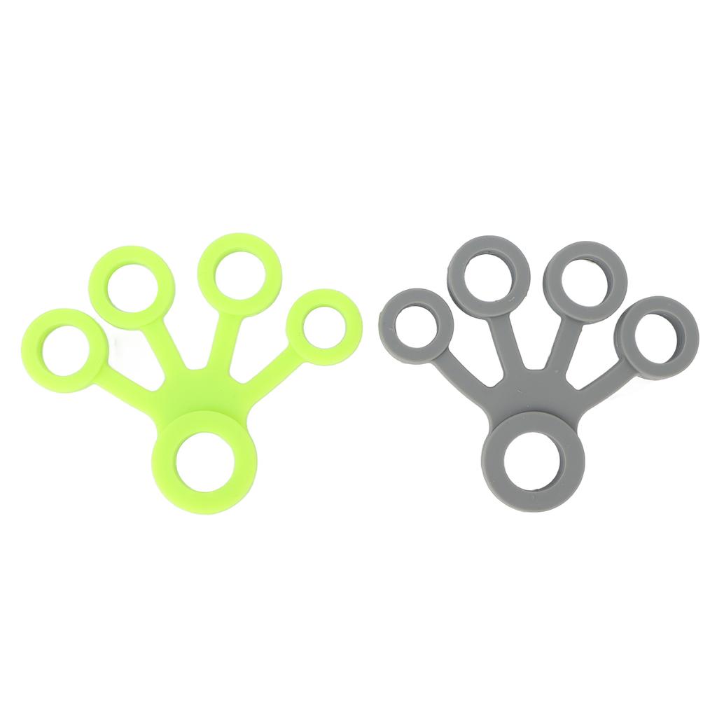 2pcs Portable Silicone Finger Stretcher High Elasticity Five Fingers Stretch Band for Guitarist