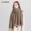 Spring and Autumn Cashmere Knitted Large Shawl with Outer Vest Knotted Shoulder Strap Women's Multi-functional Cashmere Scarf