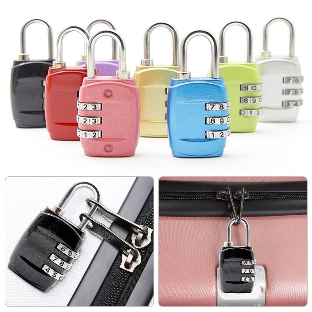 Аппаратные аксессуары Цинковый сплав 3-значный кодовый замок Замок для багажа Комбинационный навесной замок