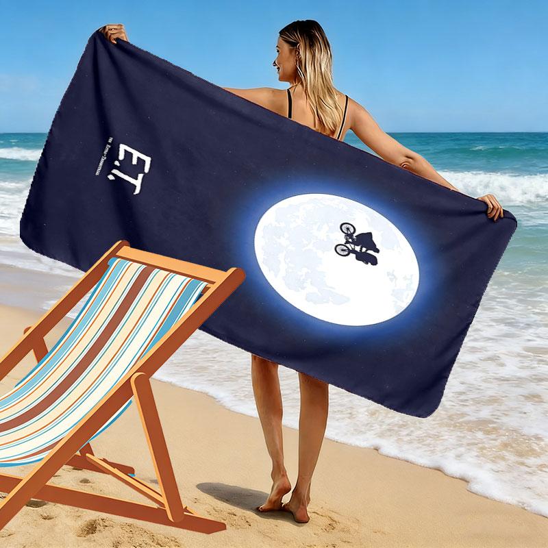 Et Print Beach Towel, Large Soft Quick Dry Towel for Beach Camping Swimming