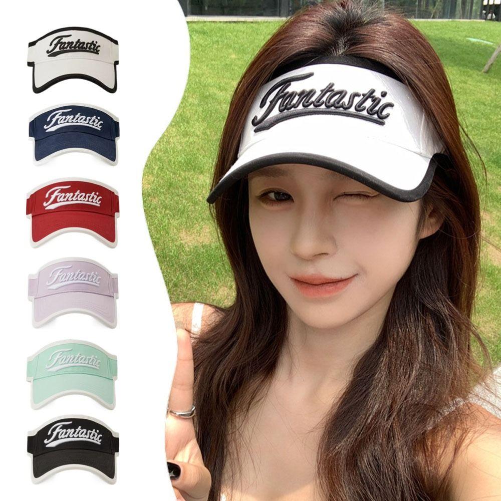 Adjustable Baseball Cap Letter Embroidered Sunscreen Cap Casual Women Top Air Cap Unisex