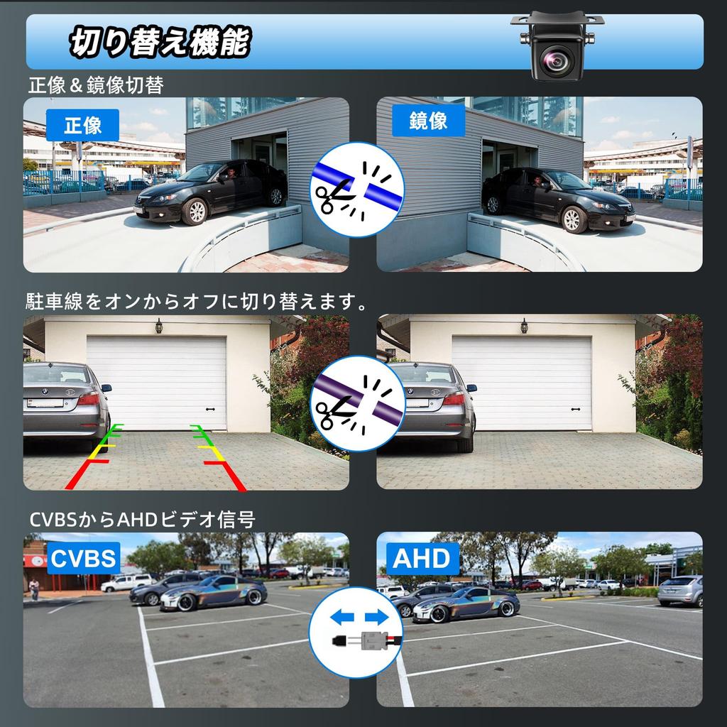 PARKVISION AHD 1080P Маленькая автомобильная камера заднего вида, переключение AHD/CVBS, боковая камера автомобиля, камера заднего вида,