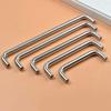 2pc Stainless Steel U Type Door Handles Dresser Knobs Kitchen Cabinet Knobs and Handles for Furniture Hardware Diameter 8mm