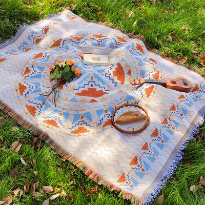 Коврик для пикника Bohemian Geometry с кисточками, утолщенный коврик Ins Style Outdoor, походная ткань для пикника Bohemian Carpet