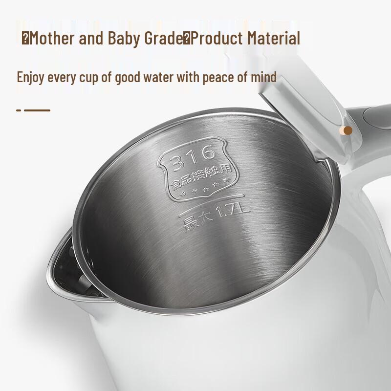 Midea 1.7L 316L Stainless Steel Electric Kettle CN plug (adapter included)