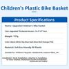 Multicolors Children Kids Basket Plastic Student Front Basket  Bike Accessories