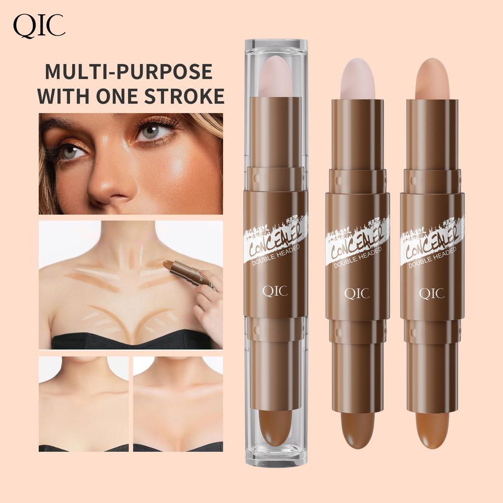 Новый контурный карандаш с двойной головкой, украшающий и осветляющий тени для лица, хайлайтер, контурная ручка, консилер для теней для носа