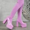 Fashion Elastic Long Boots, Over-the-knee High-heeled Slimming Leg Knitted Sock Shoes, Plus-size Ultra-high Heeled Fashion Women's Boots