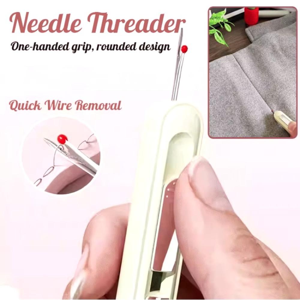 Double Head Threading Needle Threader Needlework Stitch Unpicker  for Elderly