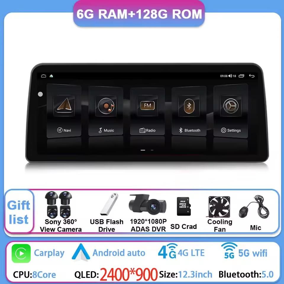 AABHG1 12.3 Inch Android 15 For GMC Yukon Chevrolet Tahoe Silverado 2007 - 2013 Car Radio Multimedia Player GPS Head Unit Auto StereoBT
