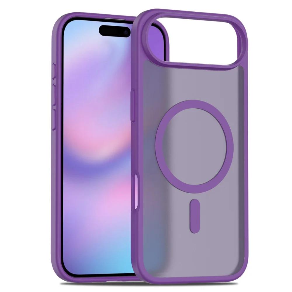 Высококачественный магнитный чехол Magsafe для iPhone 17 Air 16 15 14 13 12 11 Pro Max Plus SE4 16e с беспроводной зарядкой, прочный чехол-броня