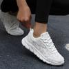 Модные парные белые кроссовки летние сетчатые дышащие модные на шнуровке женские повседневные спортивные туфли мужские удобные уличные кроссовки для бега