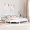 VidaXL Bed Frames In White Pine Wood White Solid Pine Wood 872180