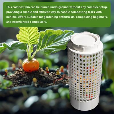 Червячный компостер Заглубленный компостный контейнер с вентиляционными отверстиями Инструмент для вермикомпостирования Контейнер для червей для органики