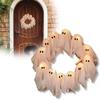 11 LED Lights LED Light-Up Wreath 35cm Halloween Wreath Funny Spooky Front Door Hanging Decor  Yard