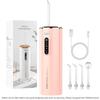 Oral Irrigator Portable Cordless Electric Water Flosser with 5 Nozzles 3 Modes Rechargeable Pink