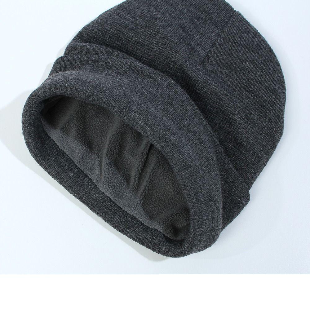 Winter Warm Cuffed Beanie Fleece Lined Ski Hats Soft Skull Cuff Cap  for Men Women