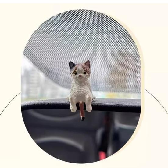 1/2/4 шт. Мини-фигурка кота, приборная панель автомобиля, центральный пульт управления, экран, крепление, спящий, лежащий, сидящий котенок