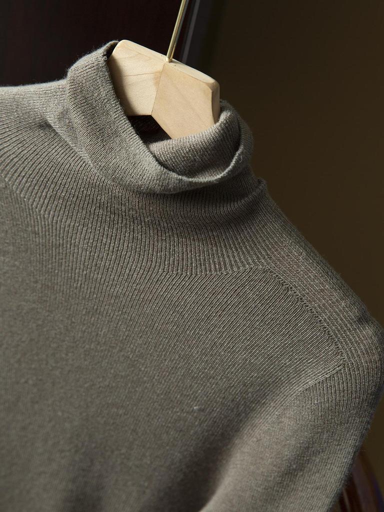 Skin-Friendly Seamless Merino Wool Base Layer Knitwear - Half & Full High Neck