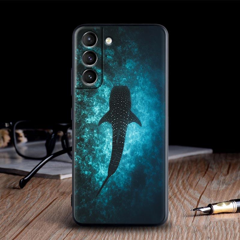 Чехол для Samsung Galaxy S24Ultra с изображением китовой акулы в океане Funda S24 5G S22 S23 Ultra S20 S21 FE S10 Plus Мягкие ТПУ чехлы для телефона