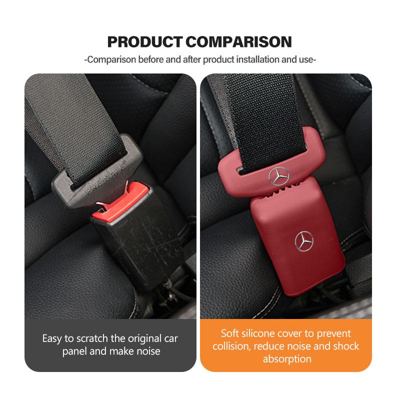 CQO1 Car Seat Belt Buckle Cover Anti Scratch Protector Interior Cover For Mercedes Benz CLK GLC W212 C200 C300 W203 W204 W205 W169