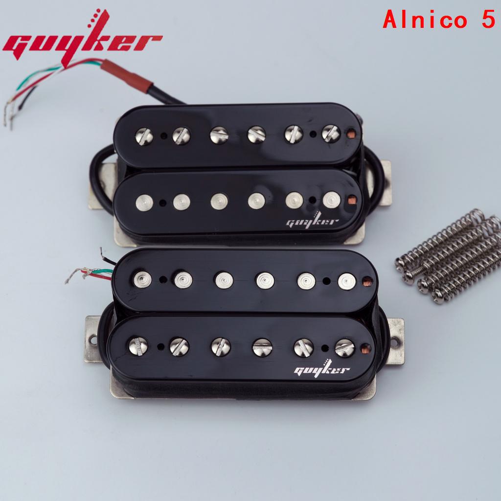 Guyker Электрогитарные звукосниматели Humbucker Двойная катушка Бриджевый звукосниматель для гитары Комплект звукоснимателей для грифа - Черный