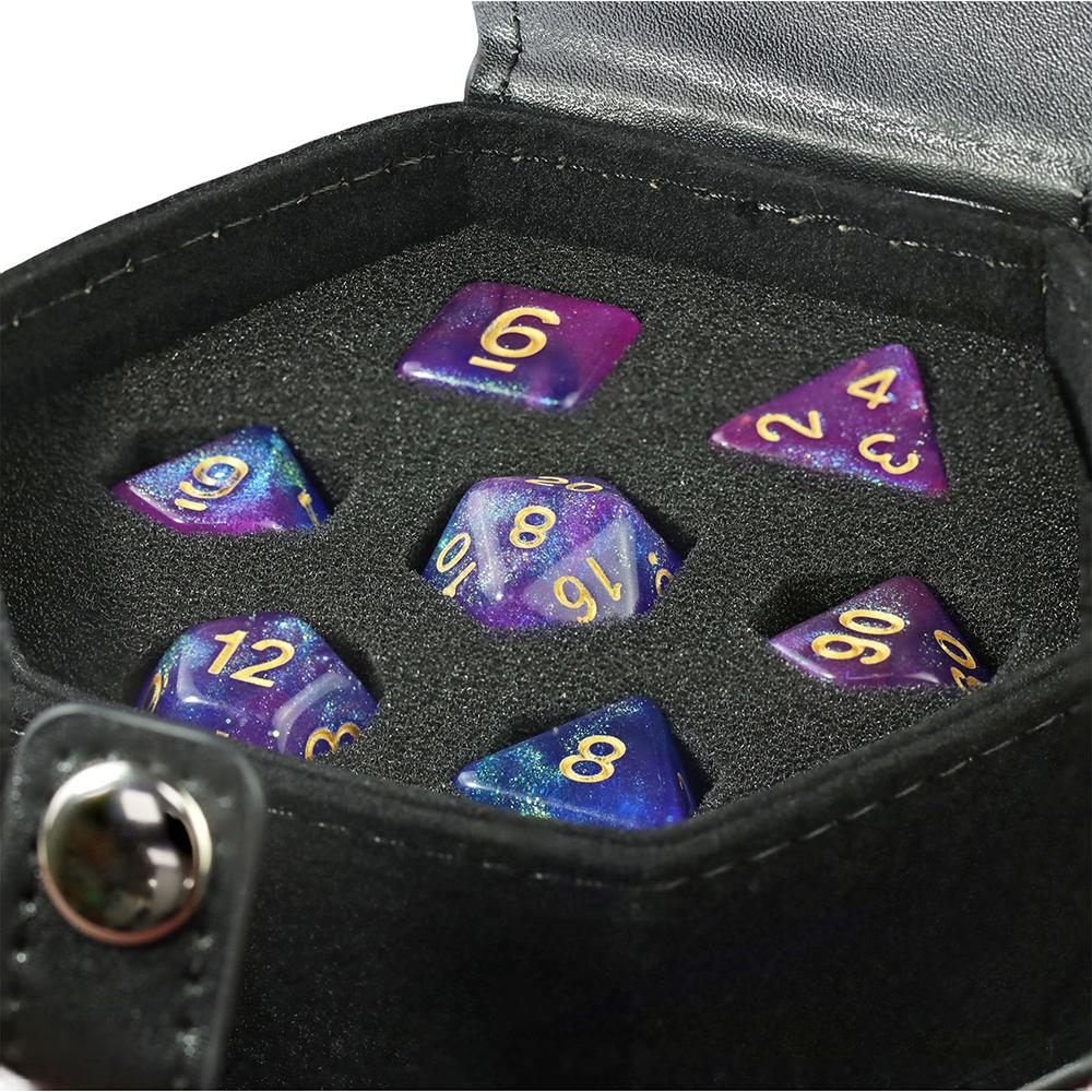 Hexagon Dice Case for Dice Storage Game Dice Holder with DND Role Playing and Other Table Games, Holds Up To 7pcs
