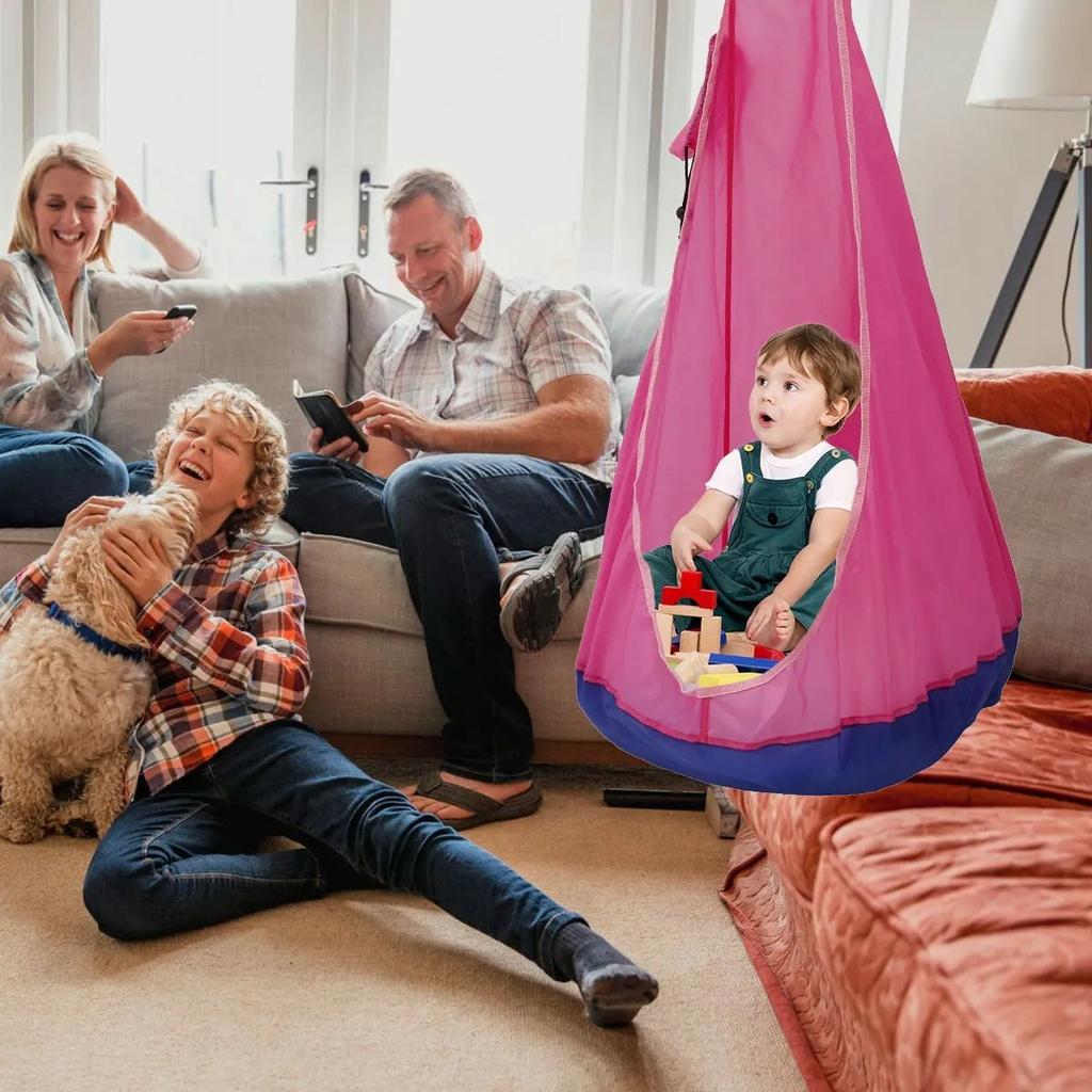 Garden Home Swing Cocoon For Children Hanging Chair Seat Pink
