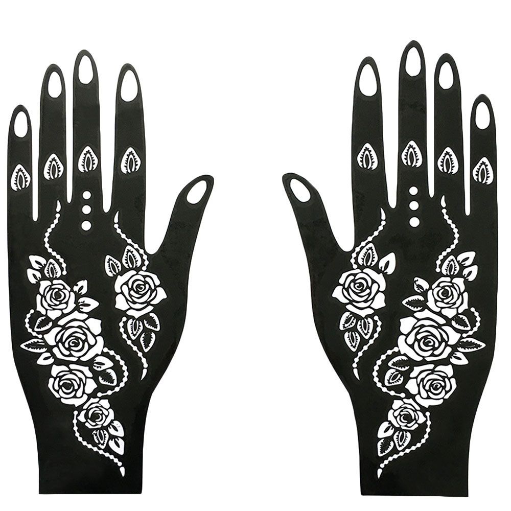 Temporary Tattoo India Flower Wedding Tool Body Art Sticker Template Henna Stencil Tattoo Stencil