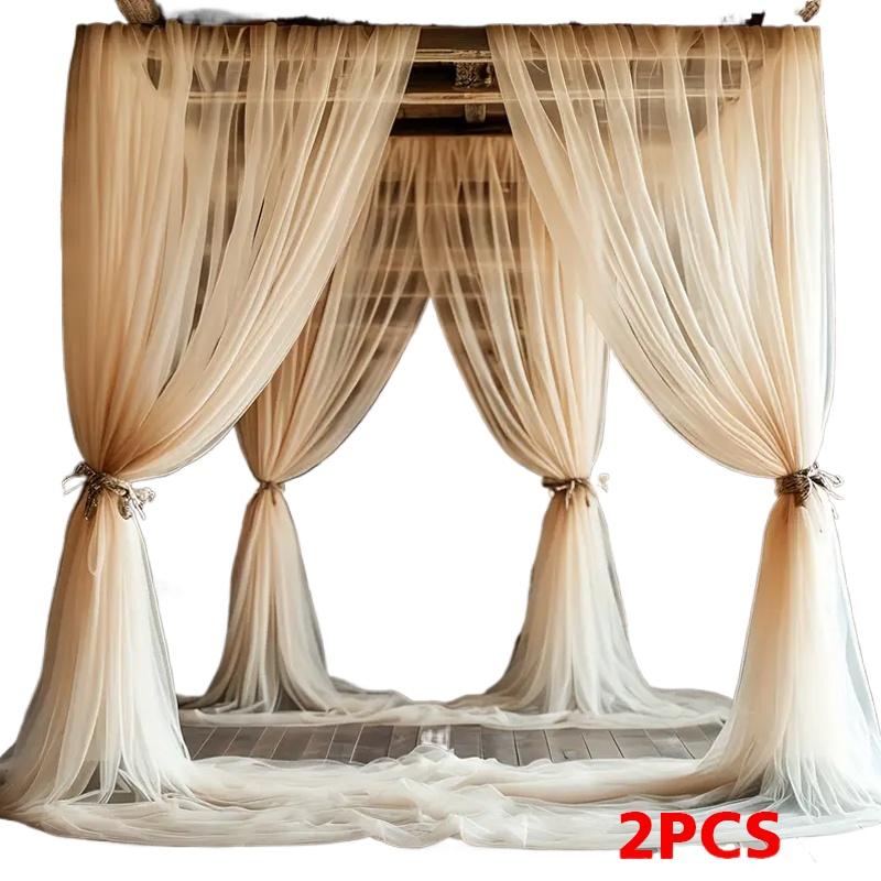 2 шт. полиэфирное волокно сетка пряжа шифон подвесной декор свадебная арка драпировка свадебное украшение 0.75x8м