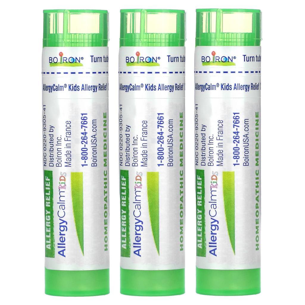 BOIRON AllergyCalm for Children, Ages 2+, 3 Tubes, 80 Tablets Per Pellet.