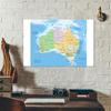 Английская серия карт Карта Австралии Линейная карта Холст Картина Гостиная Украшение дома Детские школьные принадлежности
