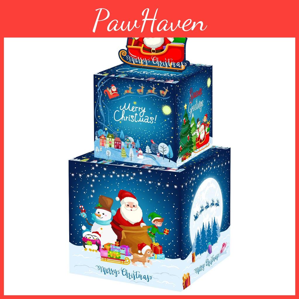 Слоеный Санта Двойная Копилка Подарочная Коробка для Рождественских Празднований и Сюрпризов