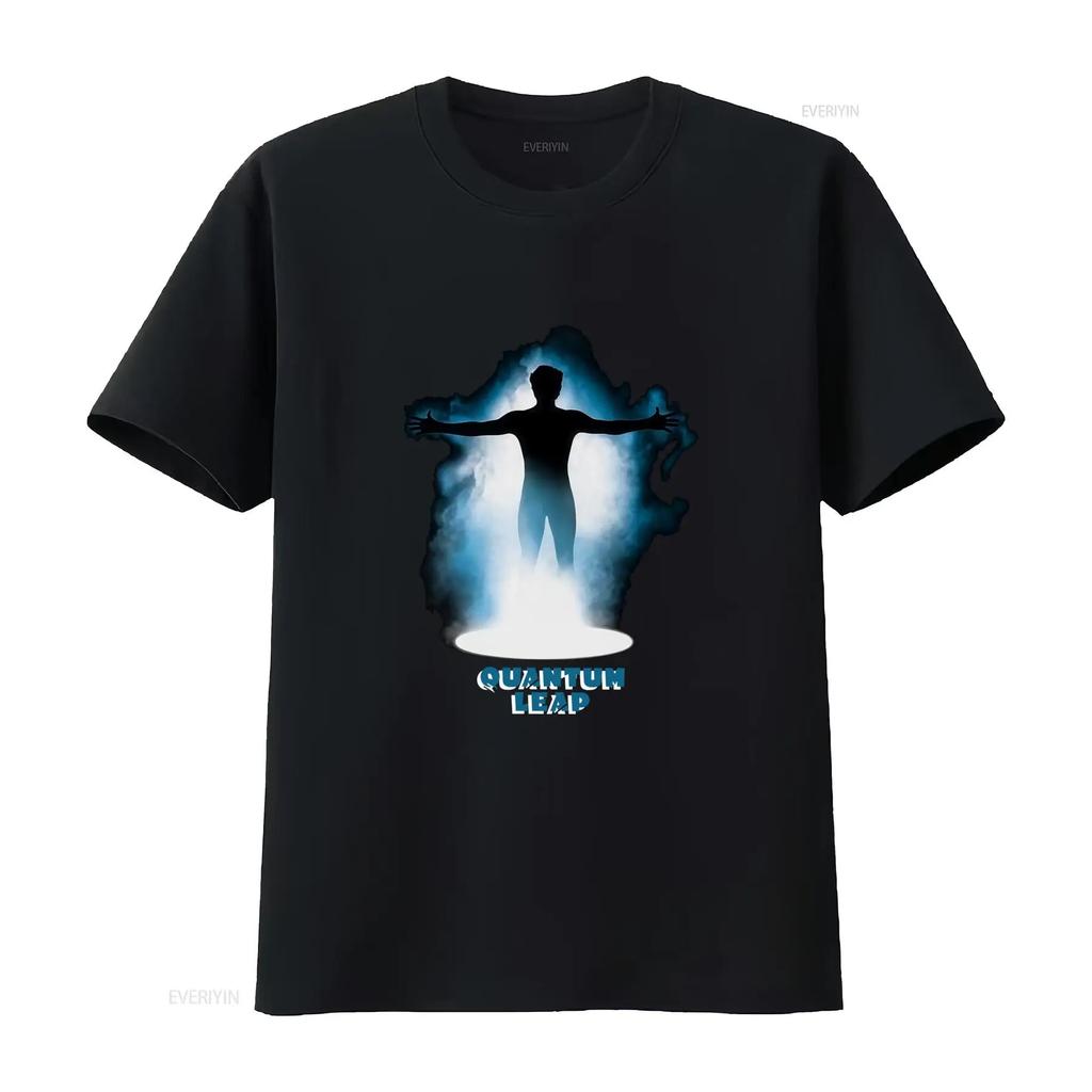 Quantum Leap First Jump Licensed Sci Fi TV Time Travel Show Black T Shirt Print vintage Washed graphic fashion Unisex Stylish