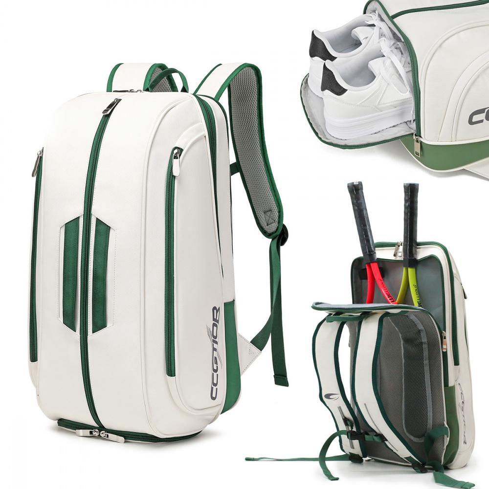 Multifunctional Badminton Pickleball Tennis Backpack With Shoe Compartment Large Capacity