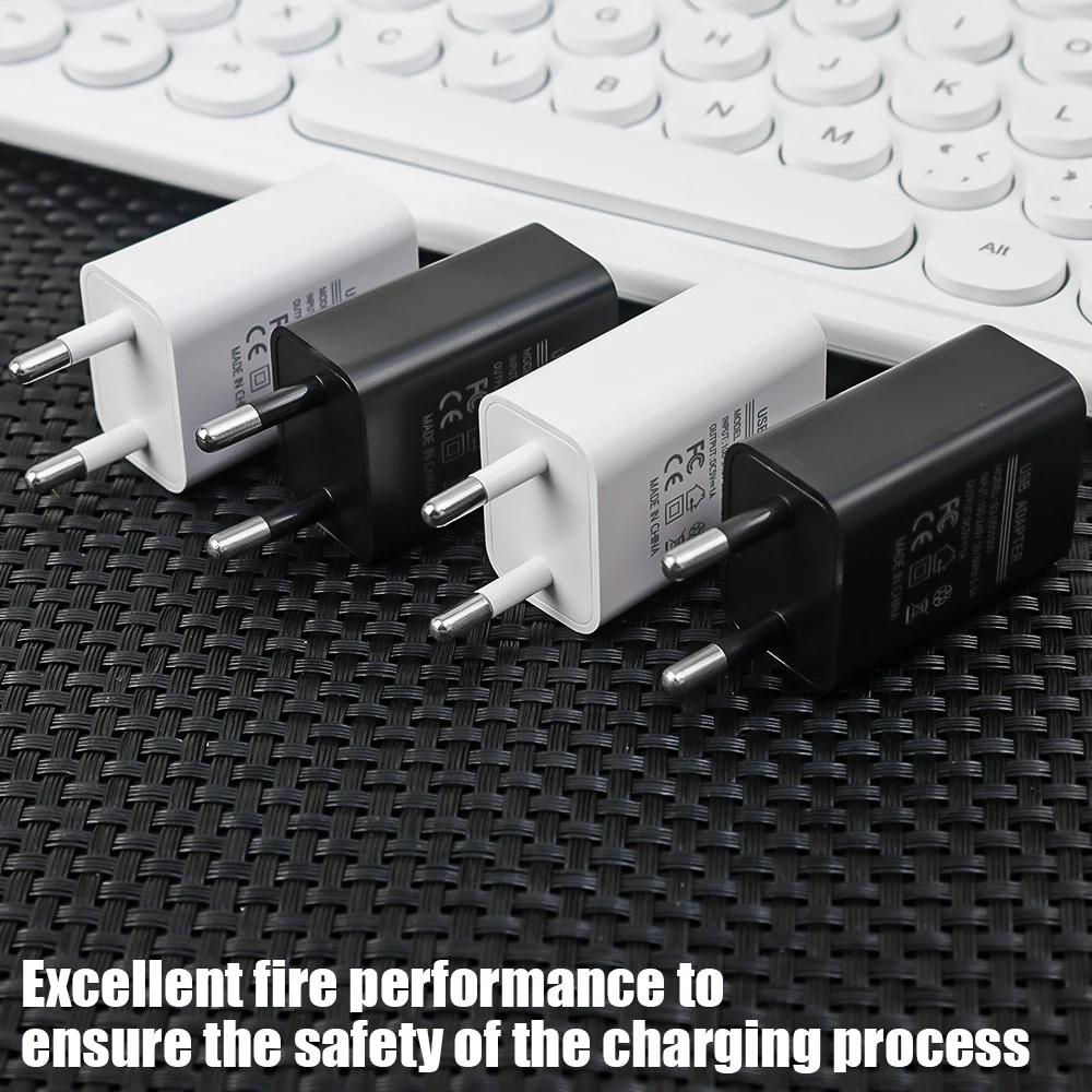 5/1 шт. Универсальное зарядное устройство для телефона 5 В 1 А с европейской вилкой USB, адаптер питания для iPhone iPad Samsung Xiaomi Redmi Google