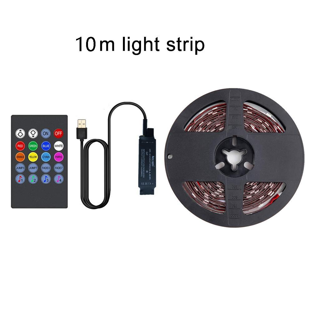 Подсветка телевизора, синхронизация музыки, питание от USB, светодиодная лента RGB 5050 для 15–80-дюймового зеркального телевизора, ПК