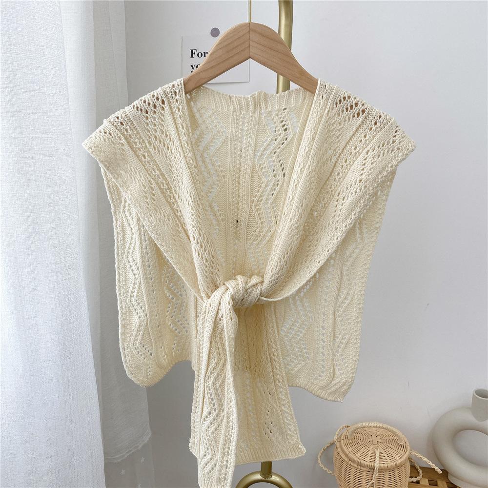 New Shoulder Scarf Shawl Women'S Fake Collar Shoulder Protection Scarf Air-Conditioned Room Camisole Decoration Paired With Neck Protection Knot