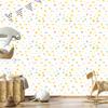 Summer wallpaper white, cream and yellow for living room and bedroom 50x1000