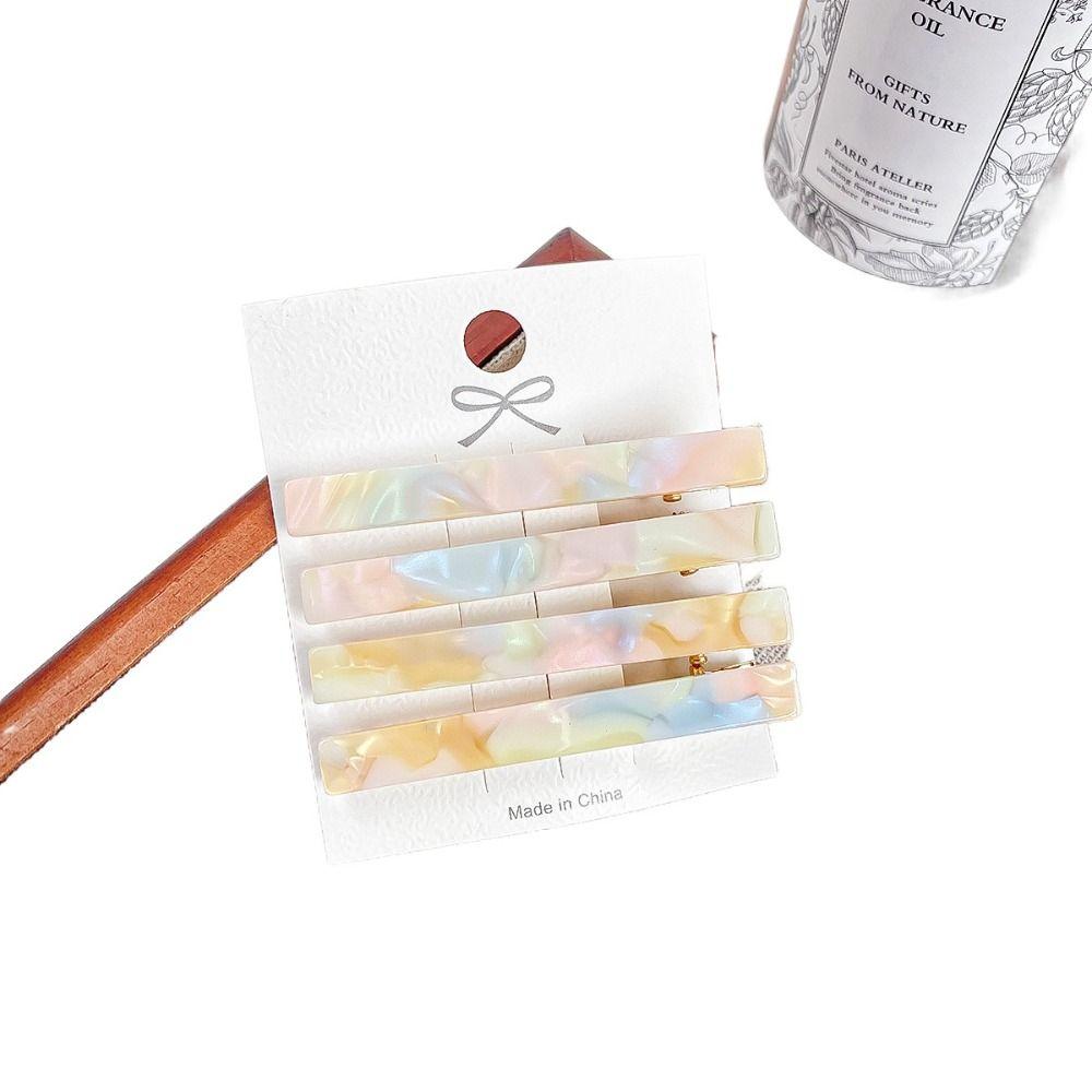 Фигурные заколки из уксусной кислоты, украшение для волос, минималистская заколка для волос, ретро-заколка для волос из ацетата для девочек