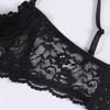 Соблазнительный кружевной комплект бюстгальтера полукубок: Ультратонкое белье с боковым покрытием