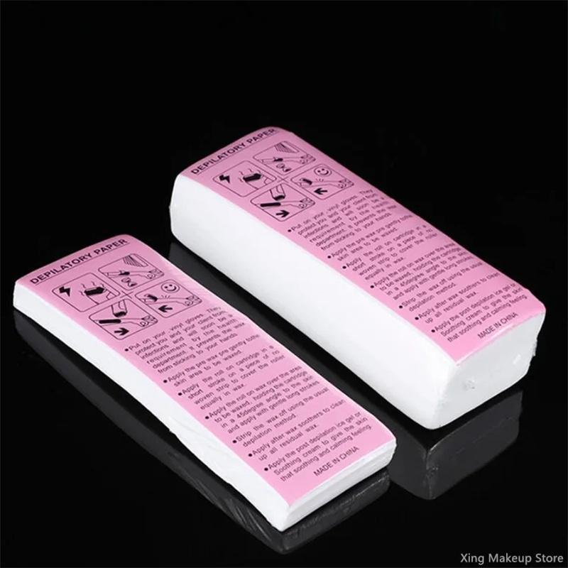 100 шт. нетканых полосок для депиляции для женщин и мужчин, для тела, ног, рук, эпилятора, рулон вощеной бумаги, высококачественные полоски для удаления волос