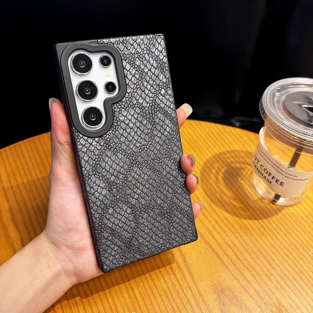 Samsung S25ultra Браслет-подставка S24 Узор змеиной кожи S23ultra Встроенная магнитная присоска Чехол для телефона