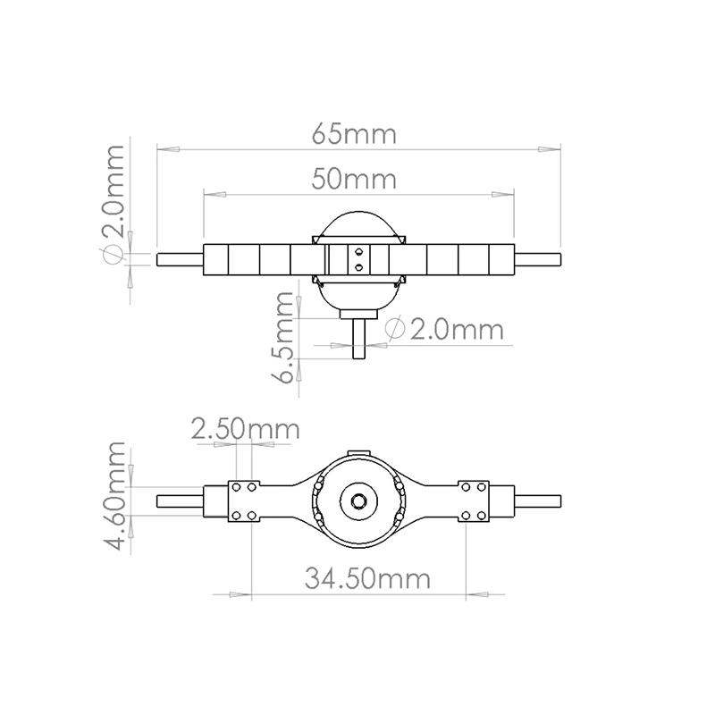 1/2/3 Quantity 1/32 RC Car Parts Front Mid Rear Bridge Modified Axle Parts