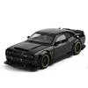 Новая модель автомобиля Dodge Challenger SRT Hellcat 2024 в масштабе 1/32, литая из металла, игрушка, машинка Diecasts со звуком и светом для детей, транспортное средство